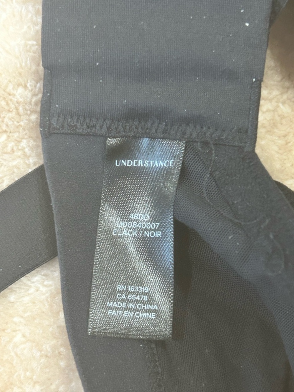 Understance Black Lace Underwire Bra Size 48DD Sheer Mesh Support sexy sheer - Picture 5 of 7
